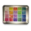 Peinture aquarelle nacr&eacute;e solide de 20 couleurs scintillantes
