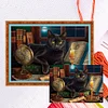Black Cat - 14CT Counted Cross Stitch 55*40cm/21.65*15.75in