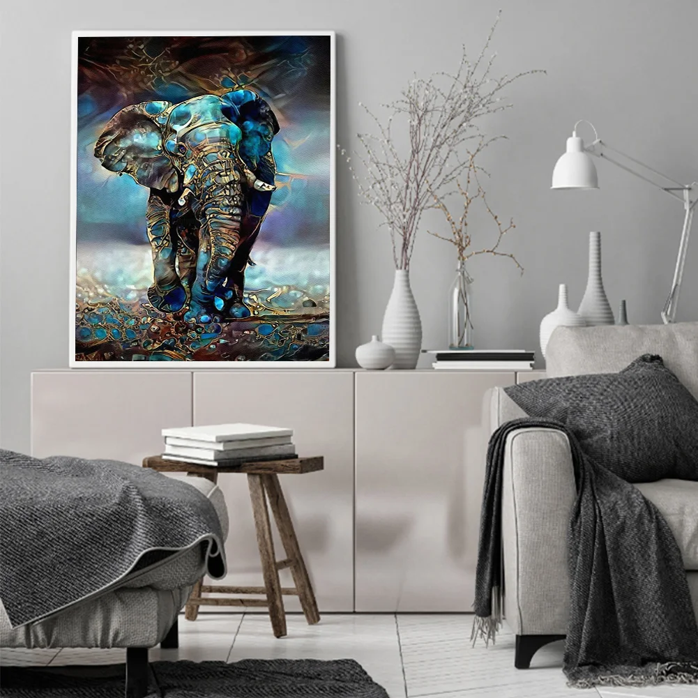 11CT Full Stamped Cross Stitch - Elephant(Canvas|40*50CM)