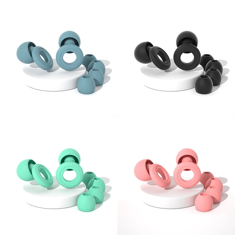 Minimalist Classic Style Solid Color Silica Gel Earplugs 1 Set