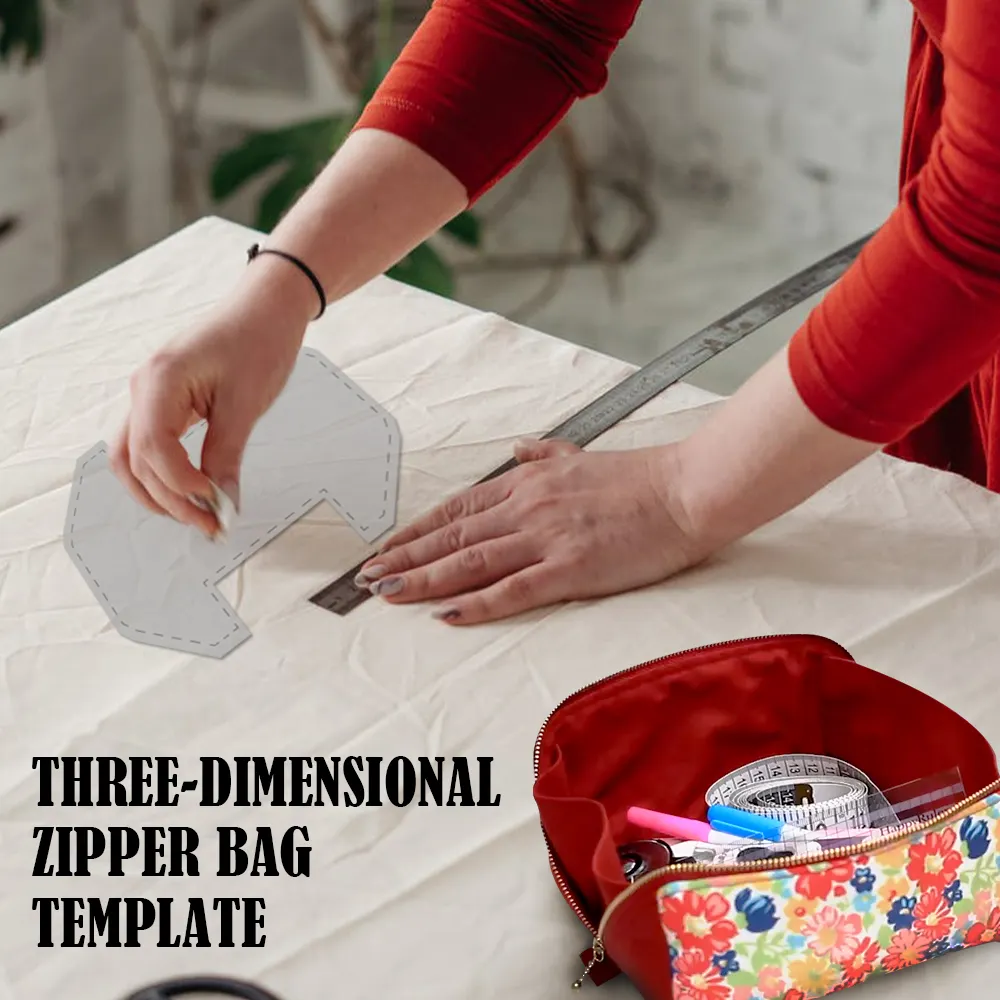 Moda Zipper Bag Pattern Handmade 3D Zipper bag Pattern Template —With Tutorial