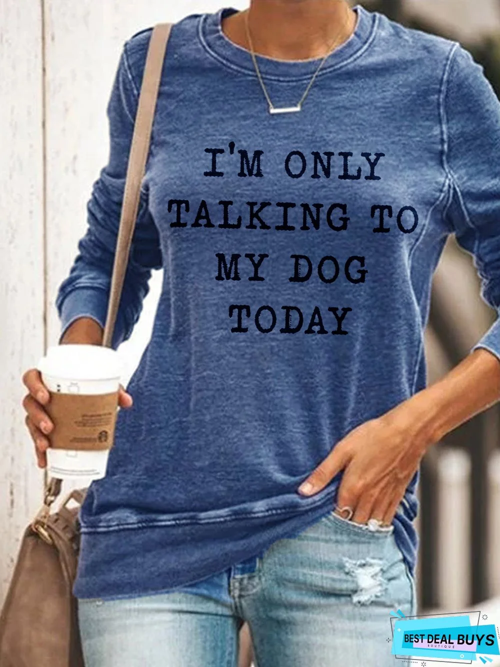 I'm Only Talking To My Dog Today Slim fit Sweatshirt