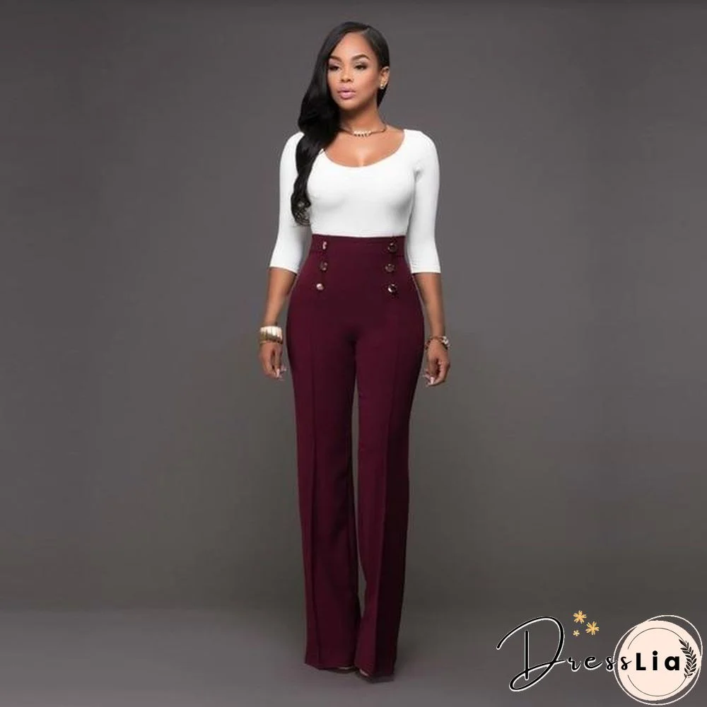 summer clothes for women pants high waist long pants female women clothes plus size trousers P15697