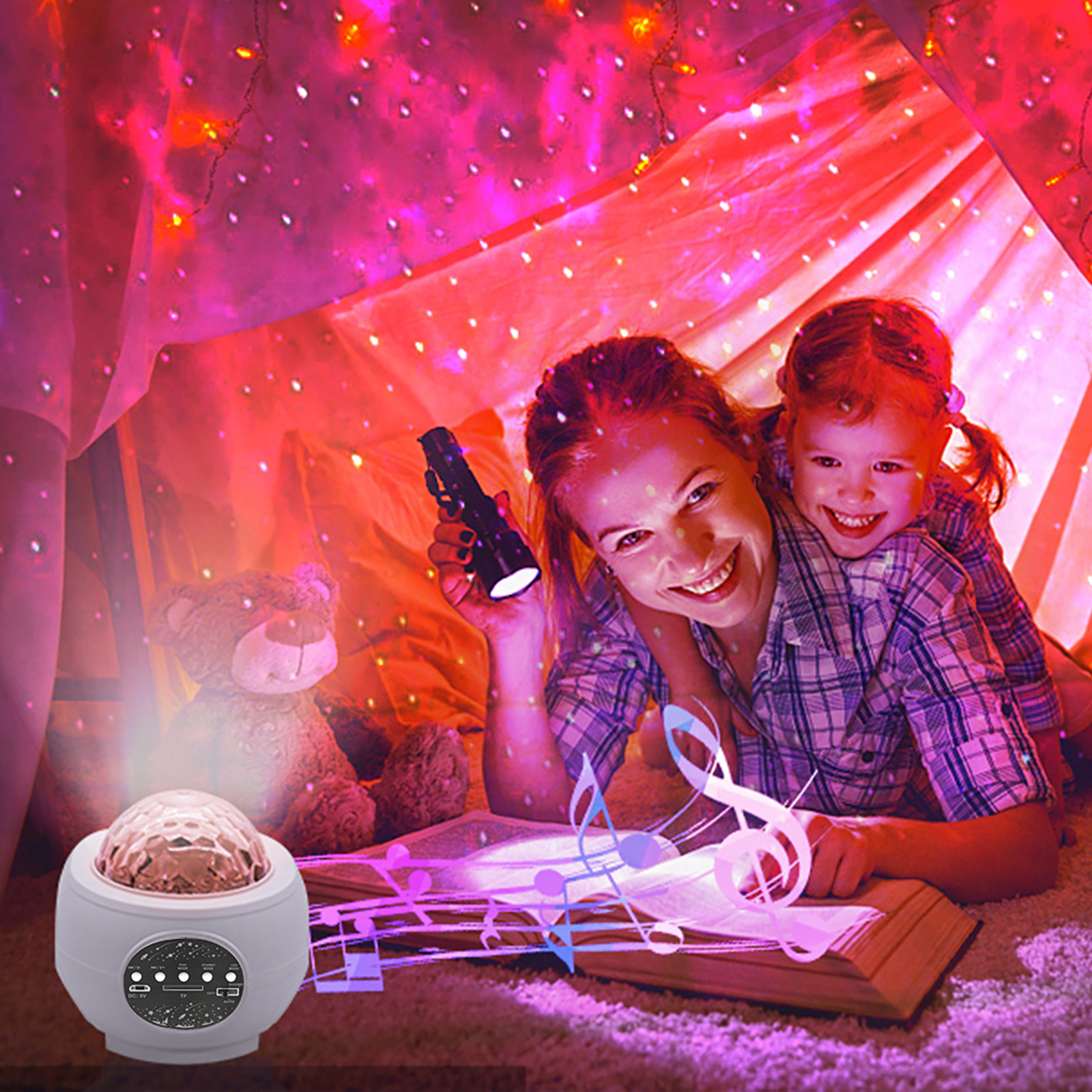 

Star Sky Remote Control USBing-Bluetooth Laser Projector Night Light, 501 Original