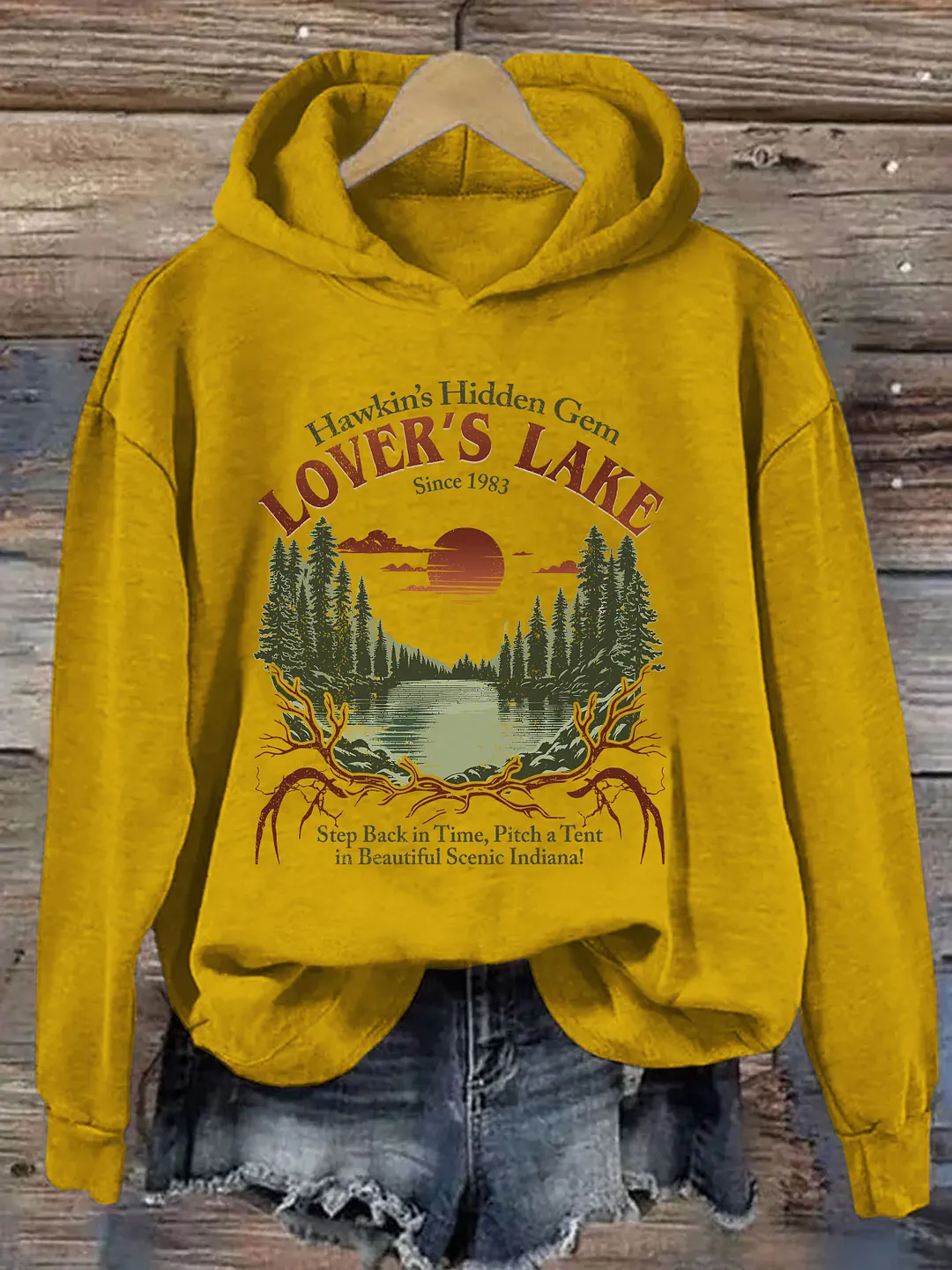 Hawkin's Hidden Gem Lover's Lake Hoodie