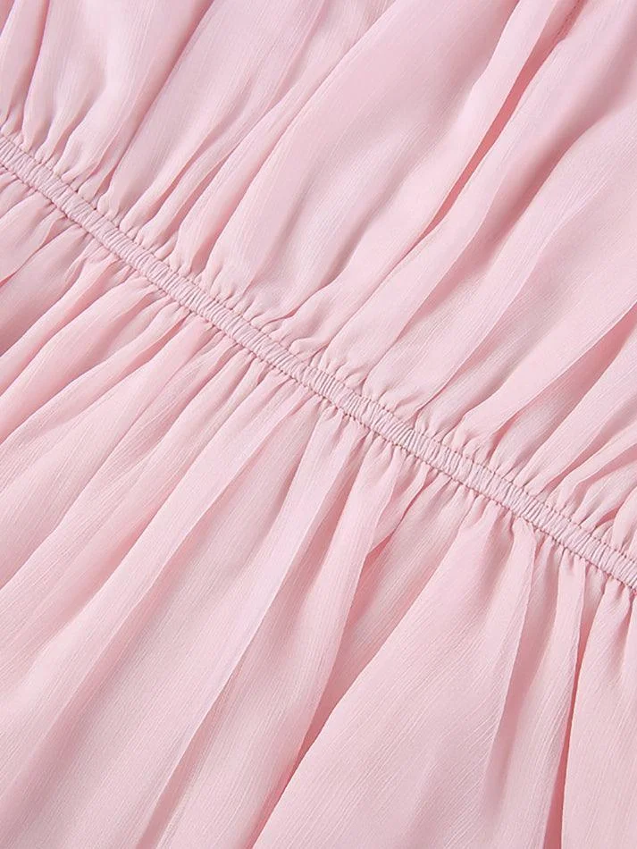 Brownm Long Sleeve Corset Mini Dress