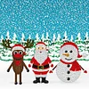 Elk Santa and Snowman | Alien Diamond Painting Kit