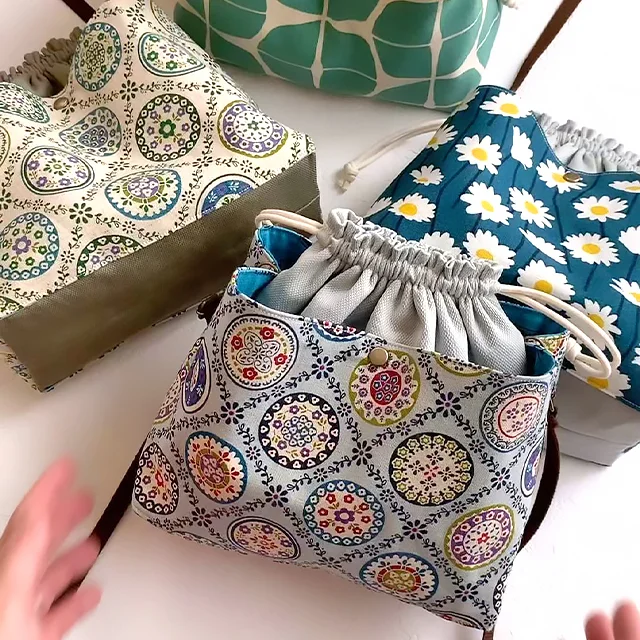 DIY High-end Drawstring Bag Template Set + Instructions