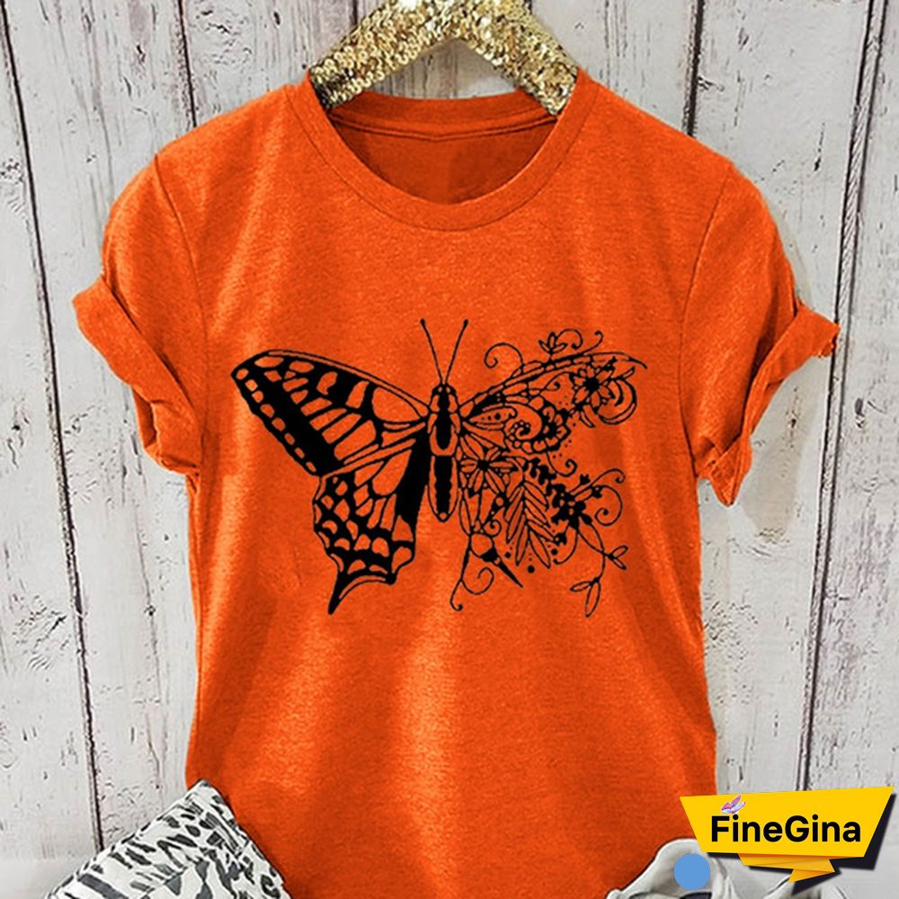 Women/Girls Summer Short Sleeved Round Neck T-Shirts Casual Women Tshirts Graphic
