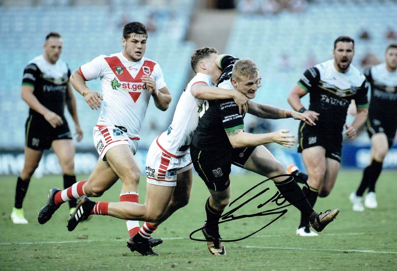 Jordan ABDULL 2018 HULL FC Rugby Signed Autograph 12x8 Photo Poster painting 1 AFTAL COA