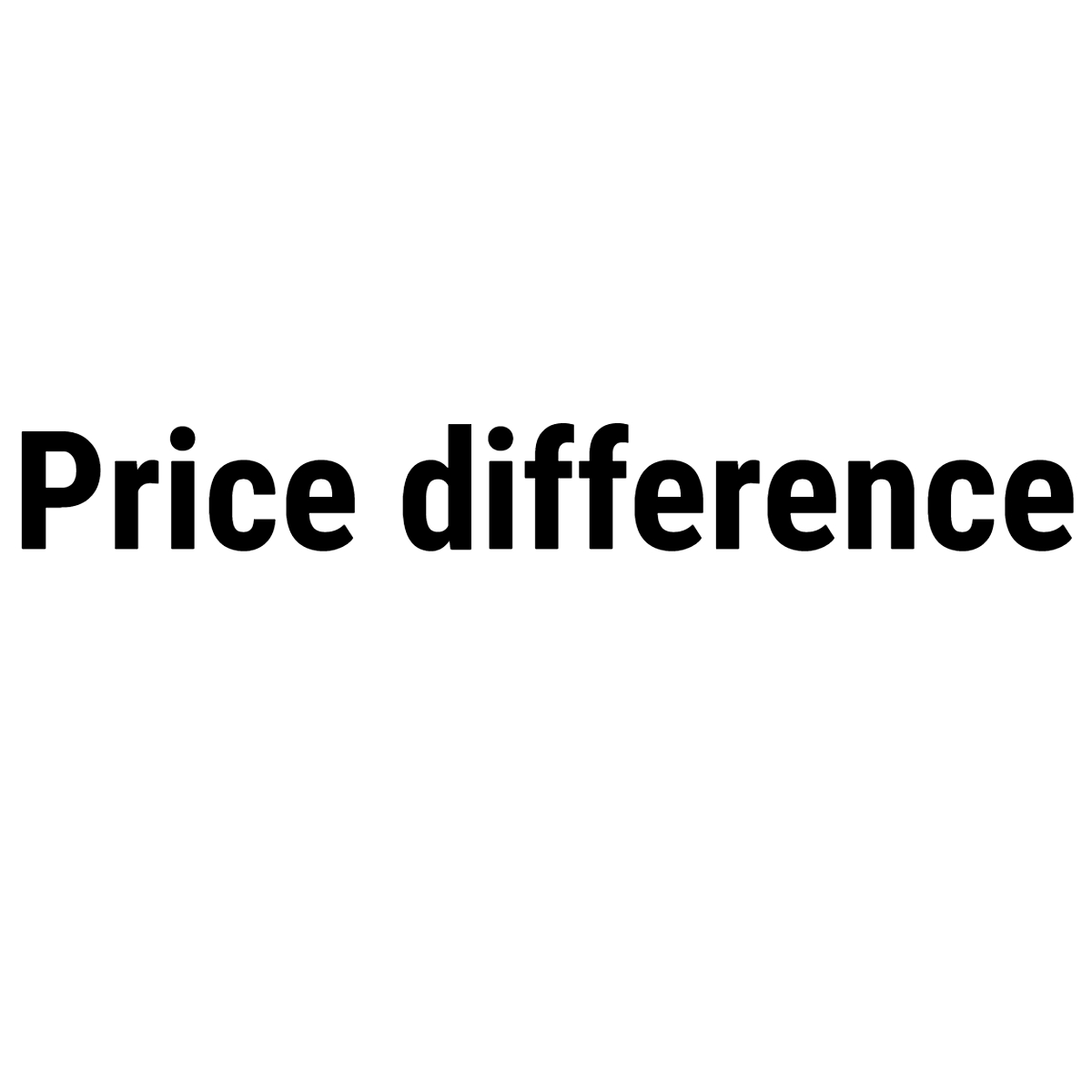 Price difference