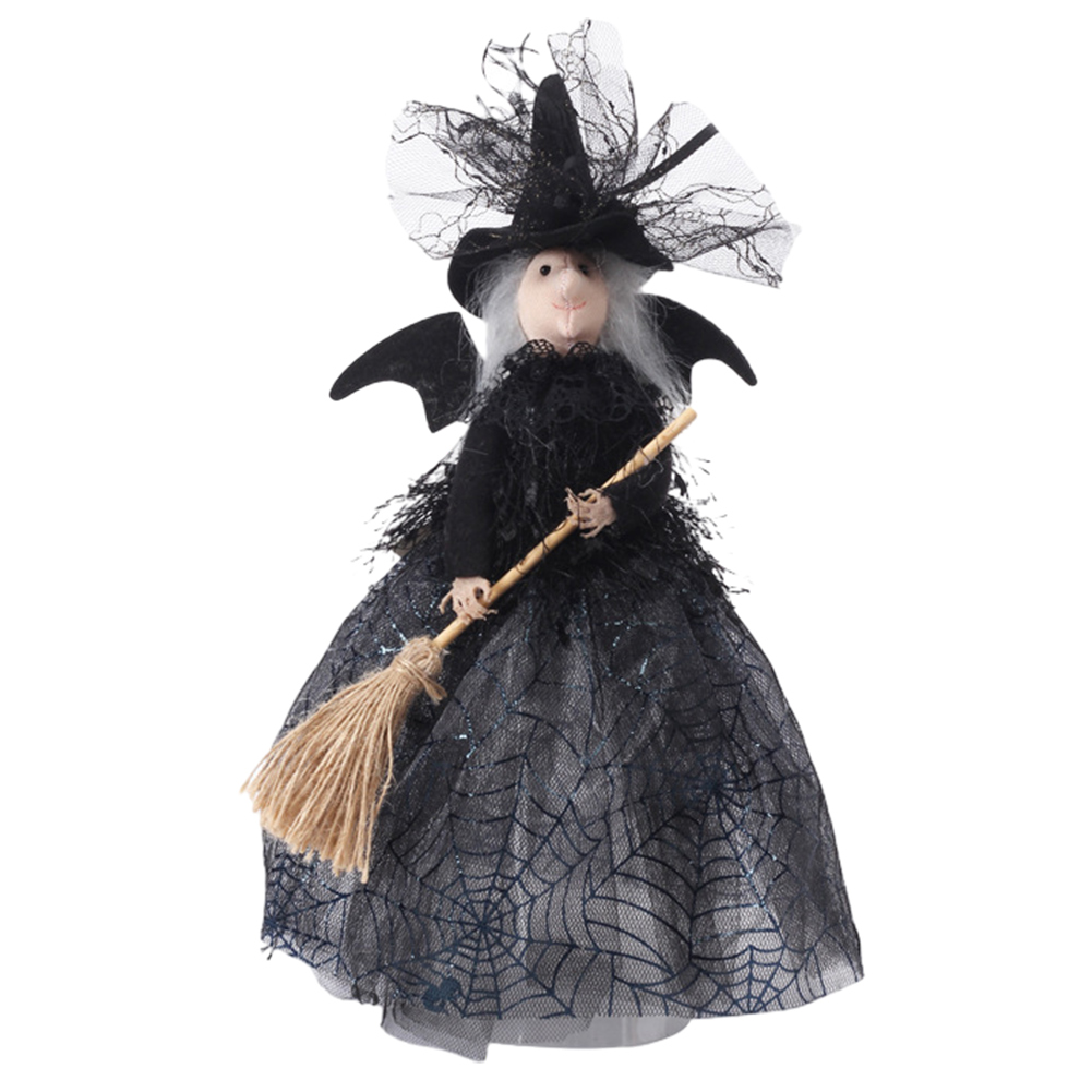 Halloween Small Witch Toy Trickery Prop 11 Inch Tree Topper Witch Festival Theme