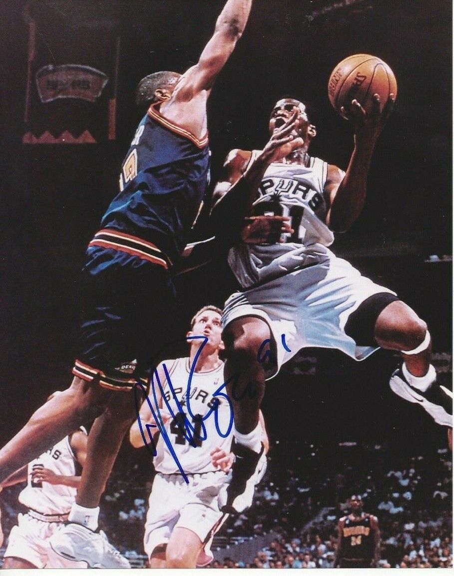 Mario Elie Autographed 8x10 San Antonio SpursB955