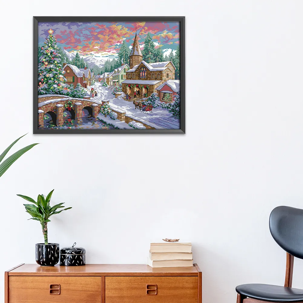 14ct Stamped Cross Stitch - Snow Scenery(54*43cm)