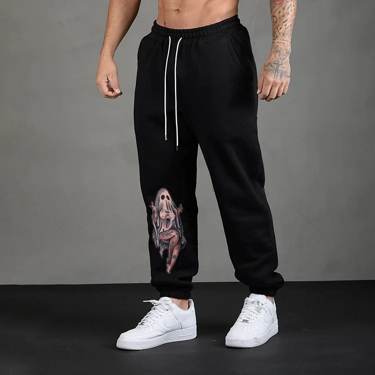 Naughty Sexy Naked Lady Ghost GRAPHIC PRINT JOGGERS