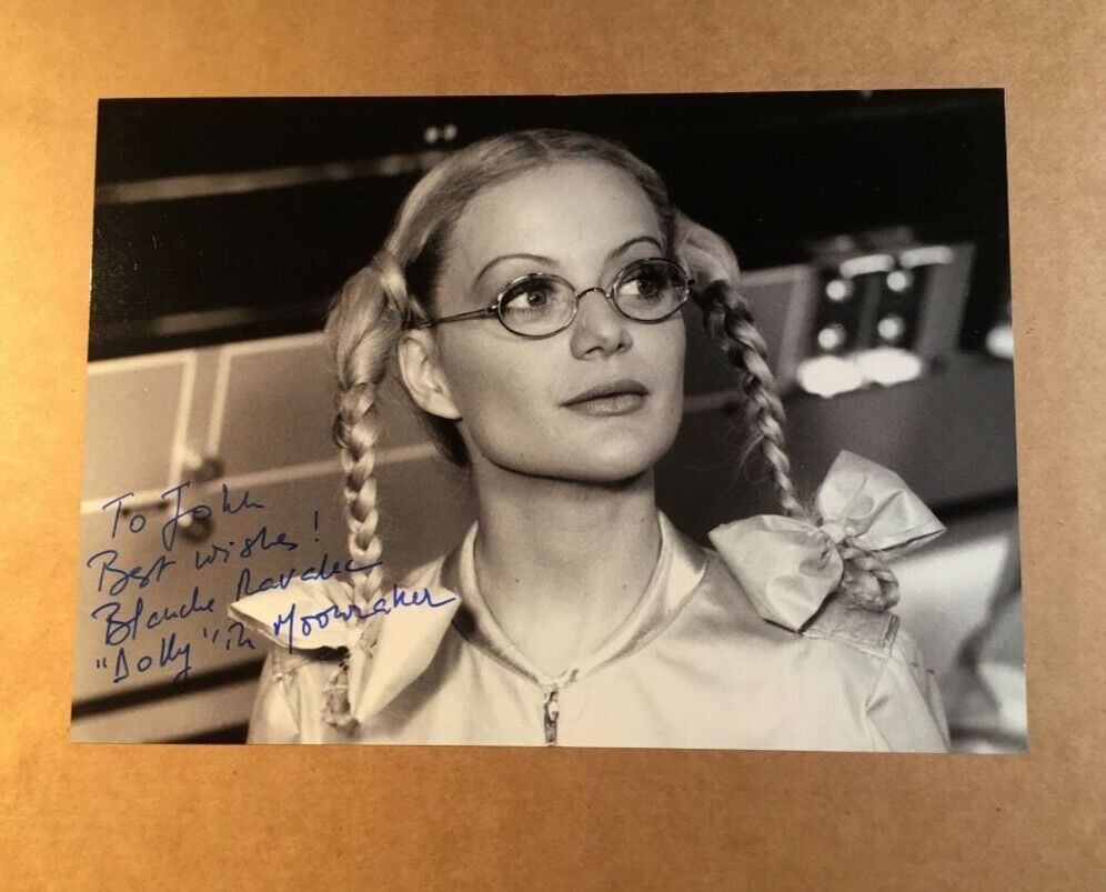 BLANCHE RAVALEC Dolly in the JAMES BOND FILM MOONRAKER GENUINE SIGNED Photo Poster paintingGRAPH