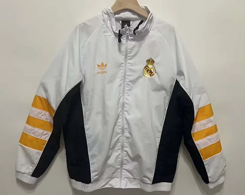 2024/2025 Real Madrid Windbreaker White Soccer Jersey 1:1 Thai Quality