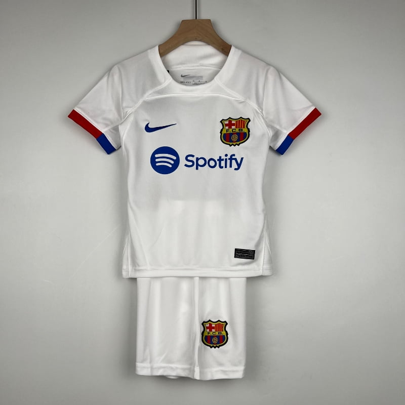 23-24 Kids Barcelona Soccer Jersey Away