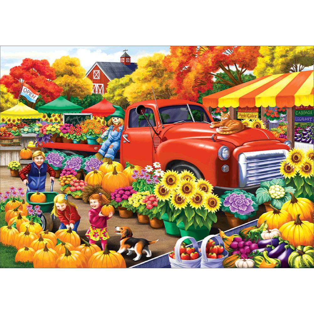 

40*30CM - Garden - Round Drill Diamond Painting, 501 Original