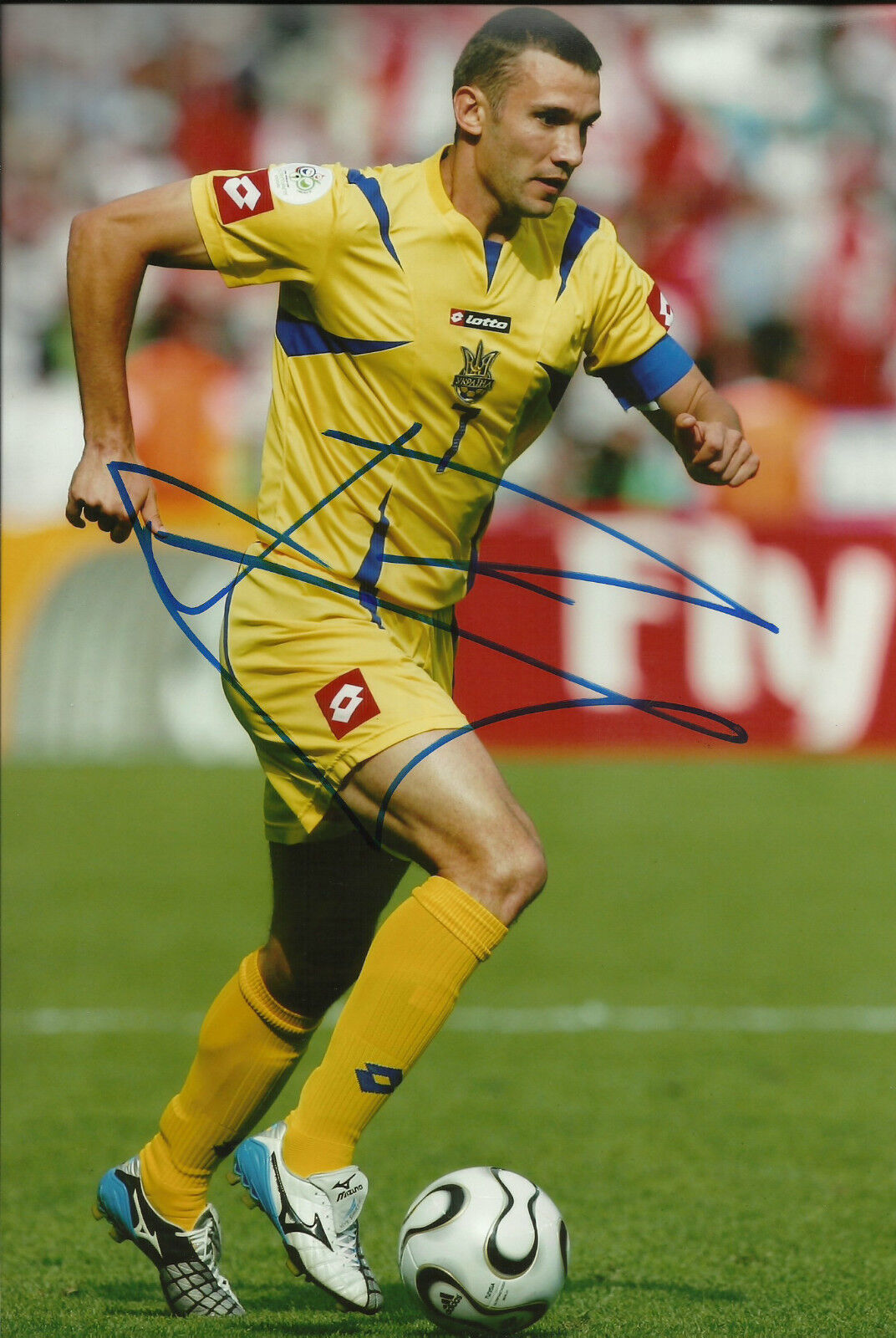 Andriy Shevchenko Signed 12X8 Photo Poster painting AC Milan Ukraine AFTAL COA (1651)