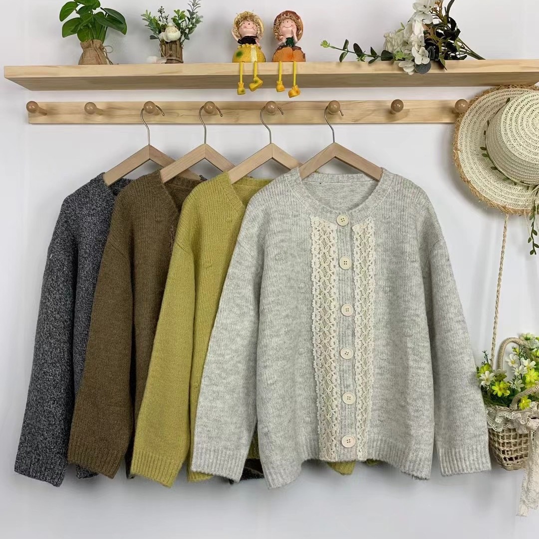 Chicfifth Sweater Women Winter Long Sleeve High Quality Autumn Vintage Top Knitted Cardigan