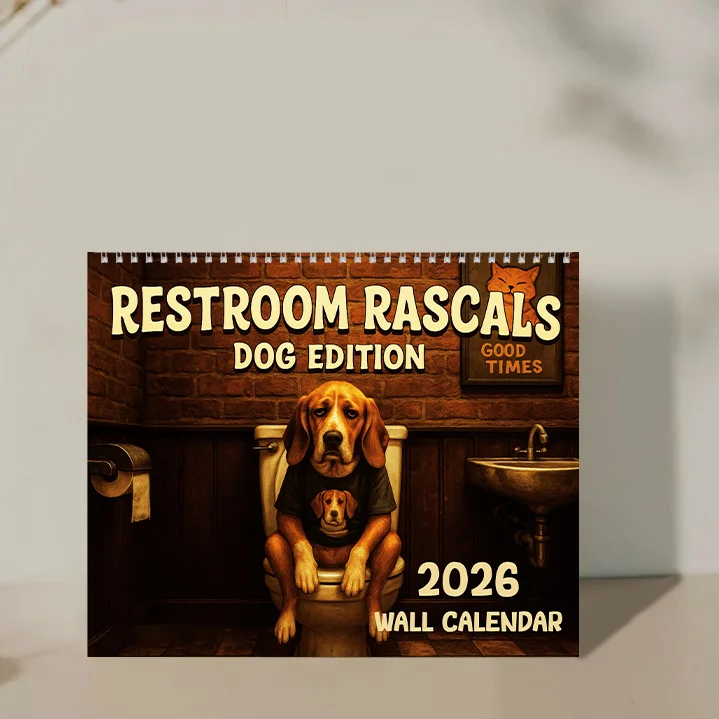 Restroom Rascals: Dog Edition 2026 Wall Calendar