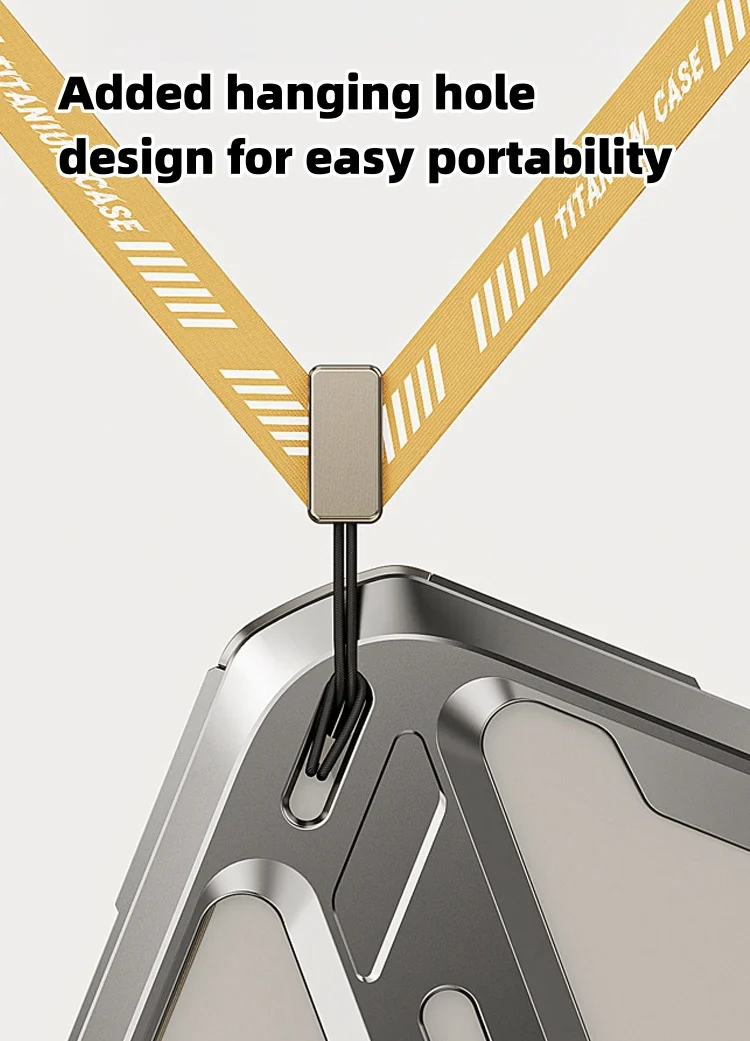 iPhone14/15 titanium alloy hollow all-inclusive mobile phone case