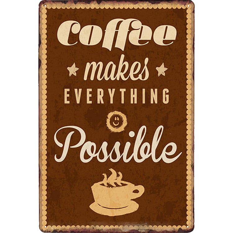 Fressh Hot Coffee - Vintage Tin Signs/Wooden Signs - 7.9x11.8in & 11.8x15.7in