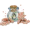 Totoro Bottle Partial Stamped Cross Stitch 14CT 2-Strand 33x26cm Backstitch