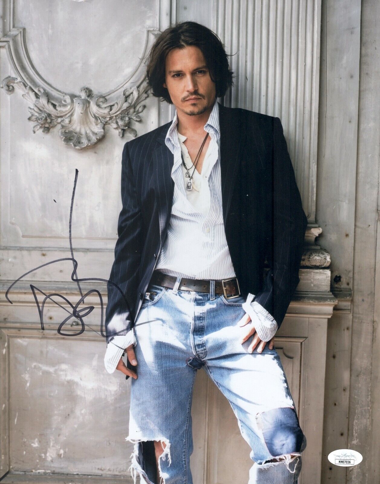 JOHNNY DEPP Signed 11x14 ICONIC ACTOR Photo Poster painting Authentic Autograph JSA COA Cert