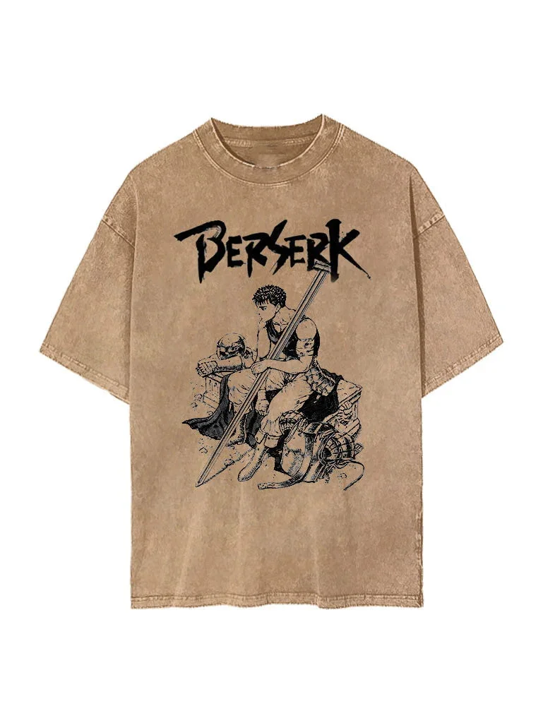 Berserk Guts Vintage Oversize Washed T-Shirt