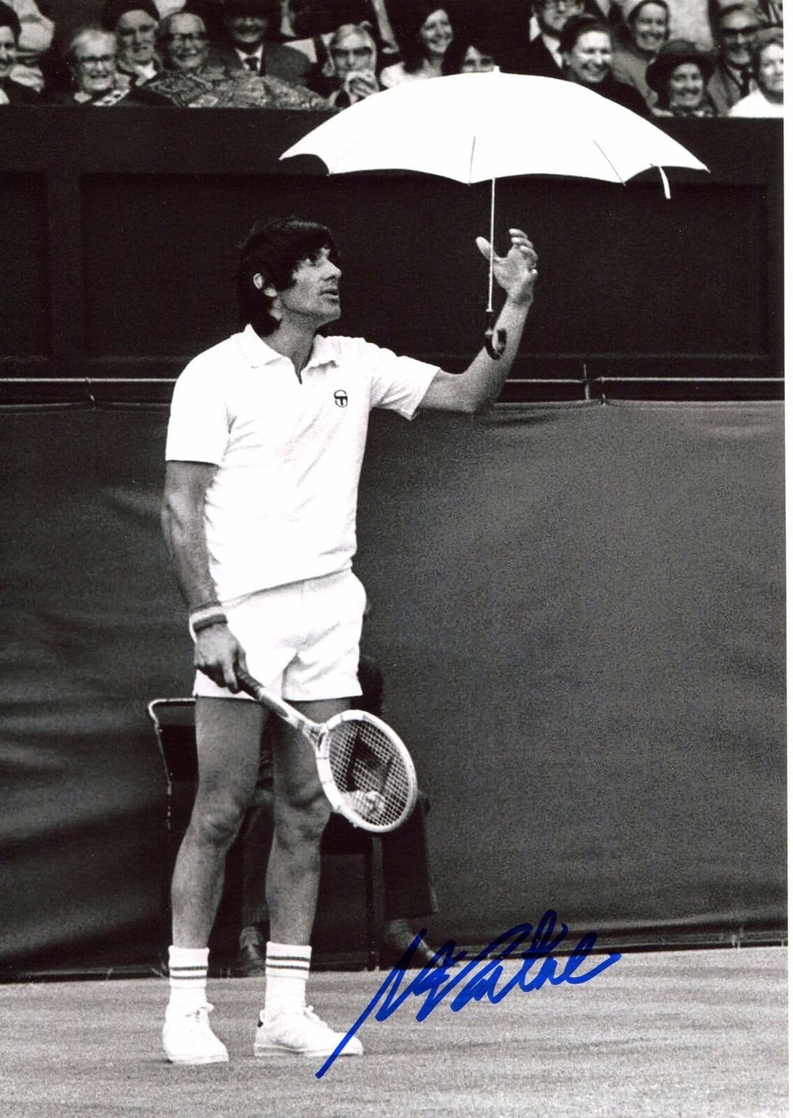 Ilie N?stase TENNIS WORLD No 1 autograph, IP signed Photo Poster painting