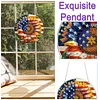 Diamond Painting Single-Sided Acrylic Sunflower and Flag Hanging Pendant Sun Catcher for Home Garden Wall Door
