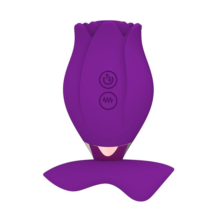 Sucking Rose Dildo Vibrator Erotic Double Head Vibrating Toy Female