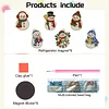 6PCS Snowman DIY Pearl Diamond Painting Christmas Fridge Magnets, Sparkling Rhinestone Refrigerator Magnet Craft Kit for Home Decor & Gifts