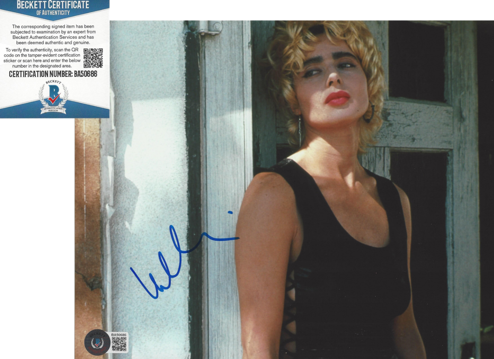 ISABELLA ROSSELLINI SIGNED 'WILD AT HEART' 8x10 MOVIE Photo Poster painting BECKETT COA BAS