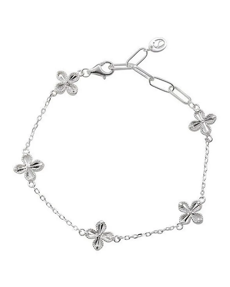 Women's Four Leaf Clover Charm Bracelet for Friendship