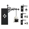 Ghost Bookshelf Lantern Hidden Metal Clip Warm Amber Light USB Rechargeable