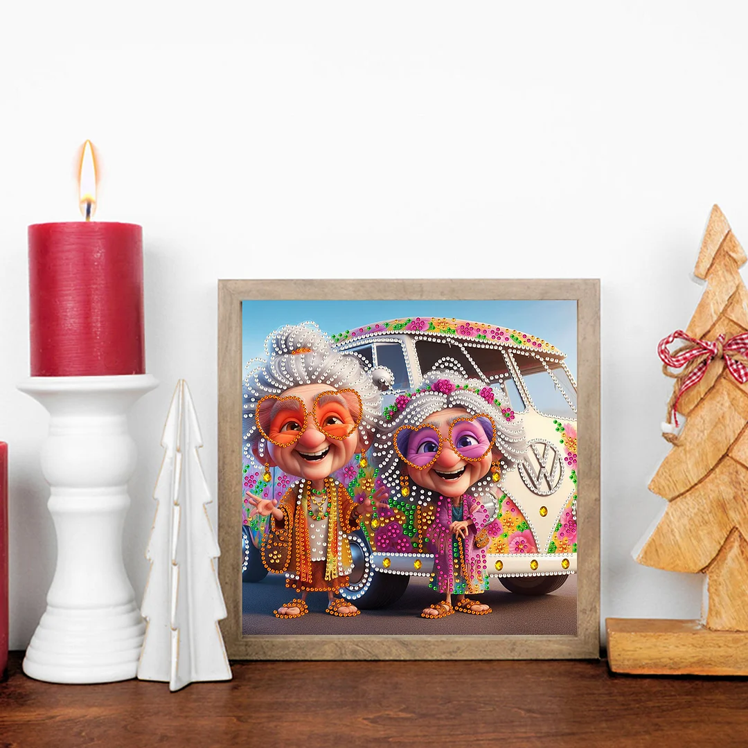 Grandma - Diamond Painting - Partial Special Shaped Drill(Canvas|30*30cm)