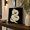 DIY Pearl Painting Snake for Home Wall Decor with Frame(30x30cm)