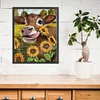 >SALE<Full Embroidery Eco-cotton Thread 11CT Printed Cow Cross Stitch Kit 40x50cm