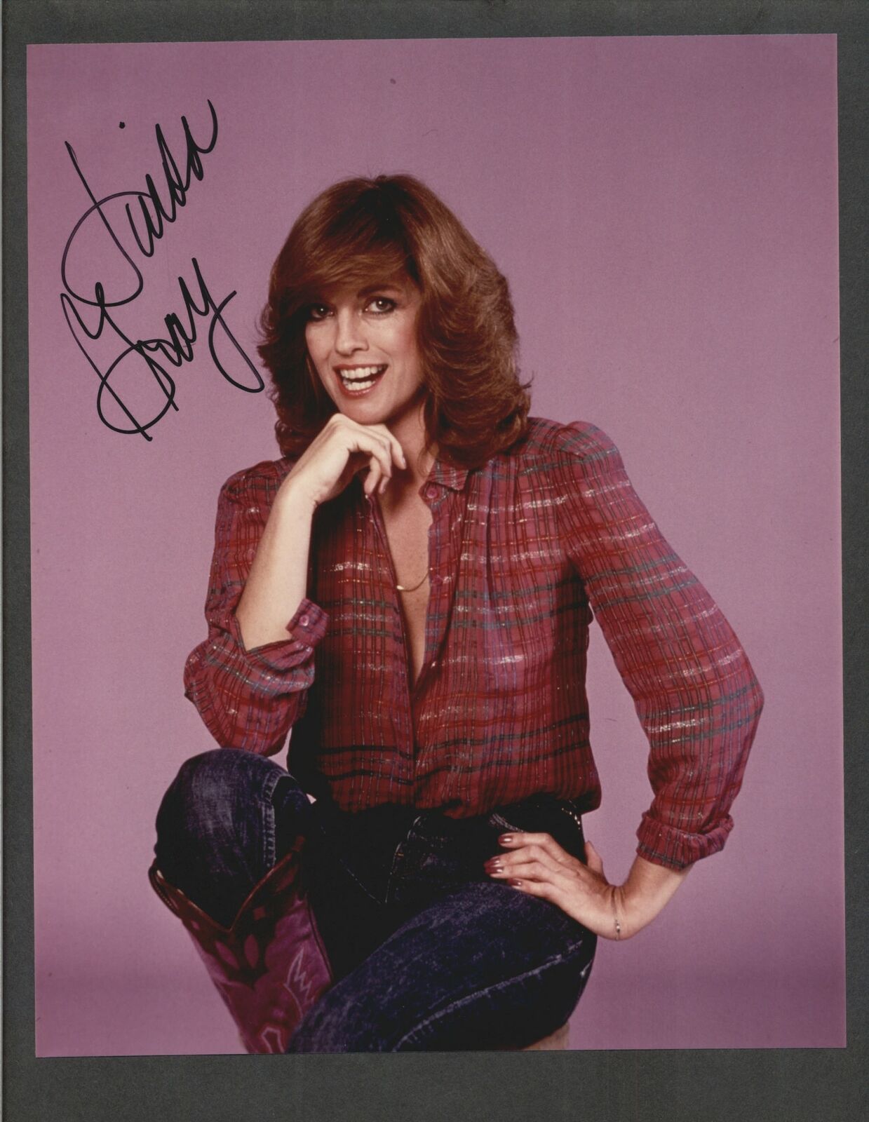 Linda Gray - Signed Autograph Color 8x10 Photo Poster painting - Dallas