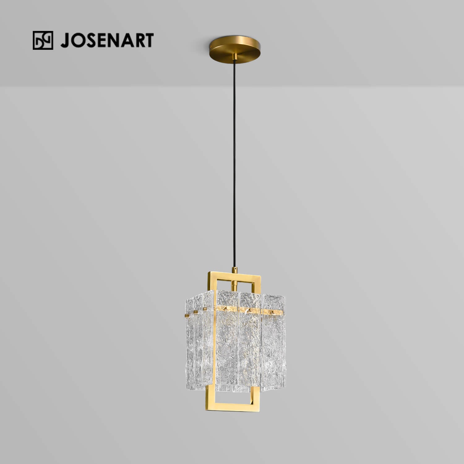 Brass Geometric Pendant Light  JOSENART Josenart