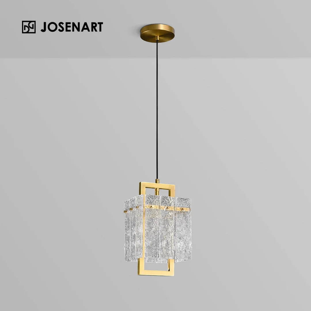 Brass Geometric Pendant Light  JOSENART Josenart