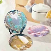 4Pcs Diamond Painting Table Mat with Holder for Dining Table(Seashell Starfish8)