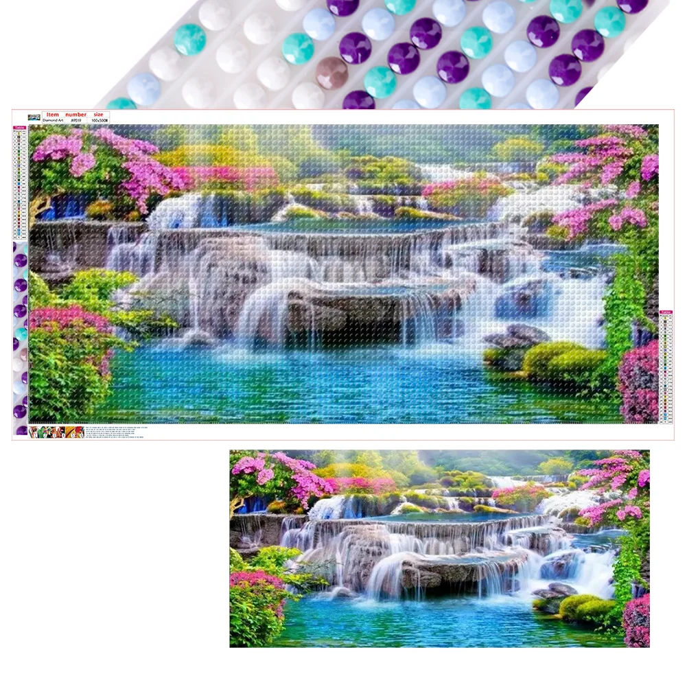 Diamond Painting - Full Round Drill - Waterfall(Canvas|50*100cm)