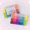 24-Color 7200pcs 2.6mm Fuse Bead Set | Acrylic Hollow Cylinder Beads, Elegant Pixel Art Beads