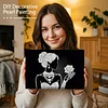 DIY Pearl Painting Rose Girl for Home Wall Decor with Frame(20x30cm)