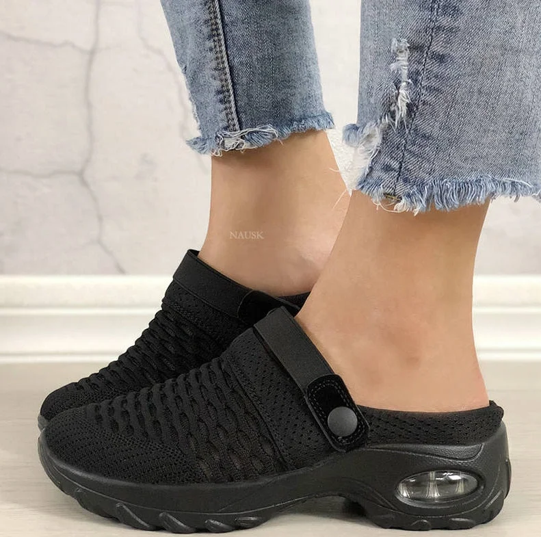 2021 New Women Shoes Casual Increase Cushion Sandals Non-slip Platform Sandal for Women Breathable Mesh Outdoor Walking Slippers