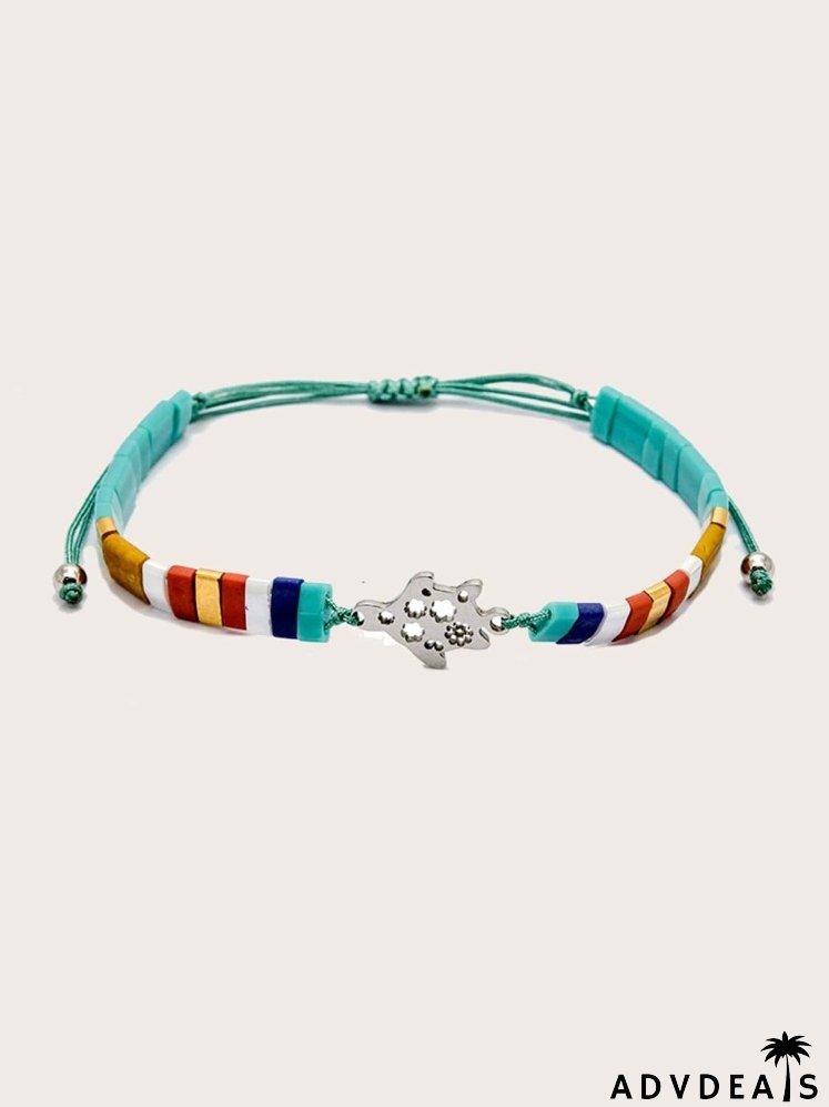 Color Block Hollow Out Bracelet